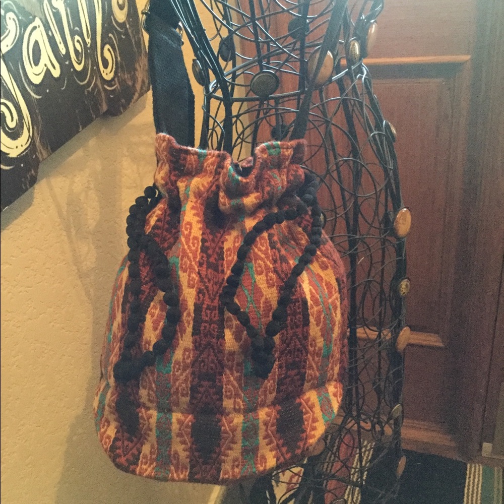 Earth tone drawstring bag